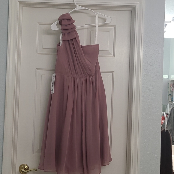 Azazie Sabrina Size 8, Vintage Muave - Picture 2 of 5